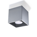 Plafonnier cube aluminium gris moderne – Modèle Arkanis