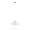 Suspension industrielle acier blanc séjour – Modèle Zyralis