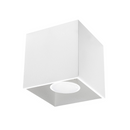 Plafonnier cube aluminium blanc moderne – Modèle Asterion