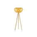Lampadaire en rotin et métal noir pour salon – Rotanique