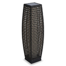 Solar rattan-effect outdoor floor lamp – Orbanya