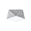 Moderner geometrischer Deckenleuchter silber Wohnzimmer – Modell Sylphara