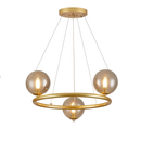 Lustre Lumineuse Élégante en Métal et Verre Haute Qualité – Luzia