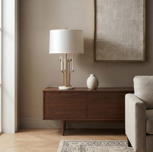 Tischlampe im rauen und modernen Stil für trendige Innenräume – Obsidia