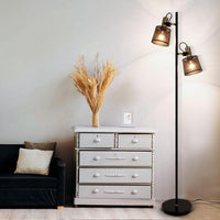 Lampadaire Noir Aluminium LED Double Tête – Tavela