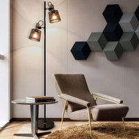 Lampadaire Noir Aluminium LED Double Tête – Tavela