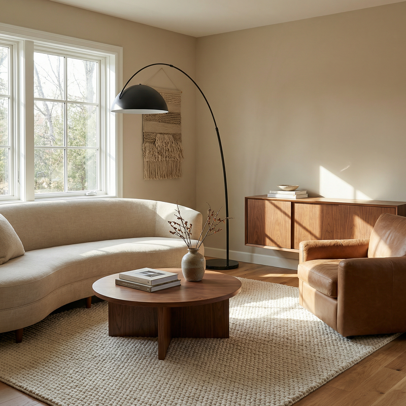 Living room lighting for autumn: creating a warm atmosphere