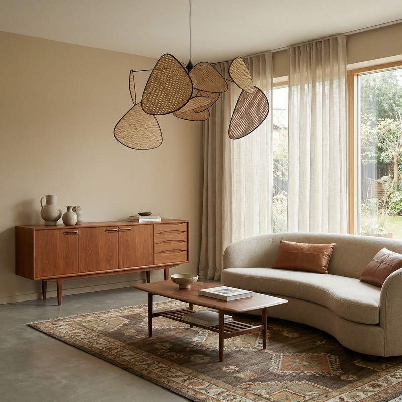 Suspension rotin ou tissu : le guide pour choisir votre luminaire naturel