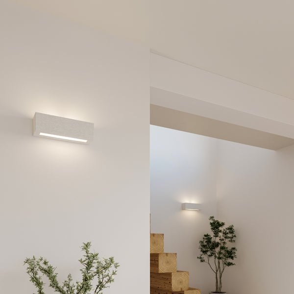 Modern white ceramic wall light – Asterionis