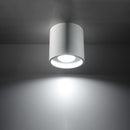 Modern white cylindrical ceiling light – Oranthea model