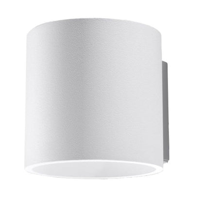 Moderne witte cilindervormige wandlamp – Model Orandis