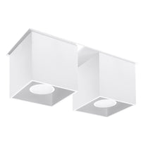 Plafonnier design aluminium blanc double faisceau – Nerion