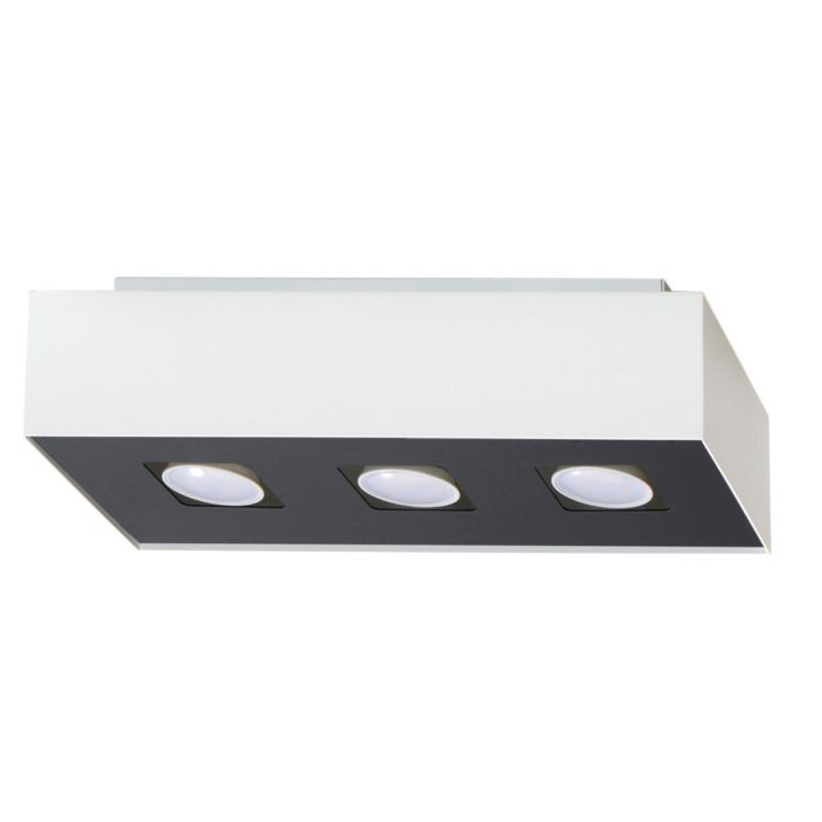 Minimalistische witte plafondlamp met 3 lichtelementen – Model Hesperis