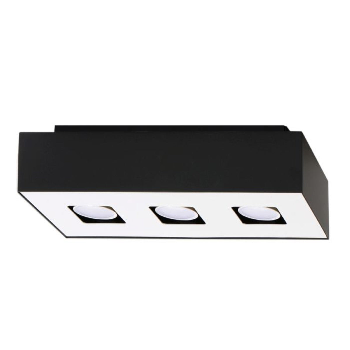 Minimalistische zwarte plafondlamp met 3 spots – Model Erynos