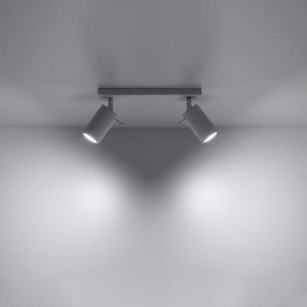 Modern adjustable white steel ceiling light – Arvenor model