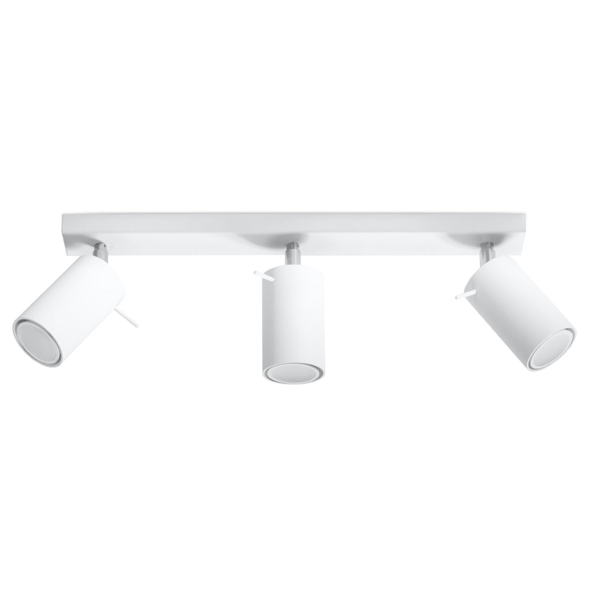 Plafonnier acier blanc moderne 3 spots orientables – Elaris