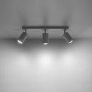 Ceiling light white steel modern 3 adjustable spots - Elaris