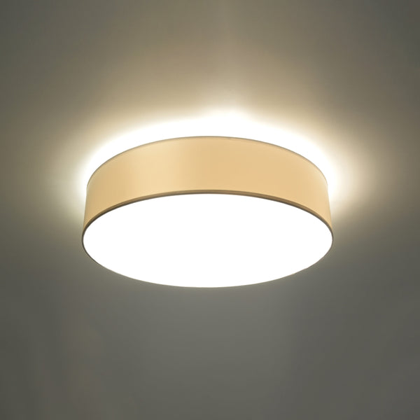 Plafondlamp ronde wit minimalistische woonkamer - Model Arvenor