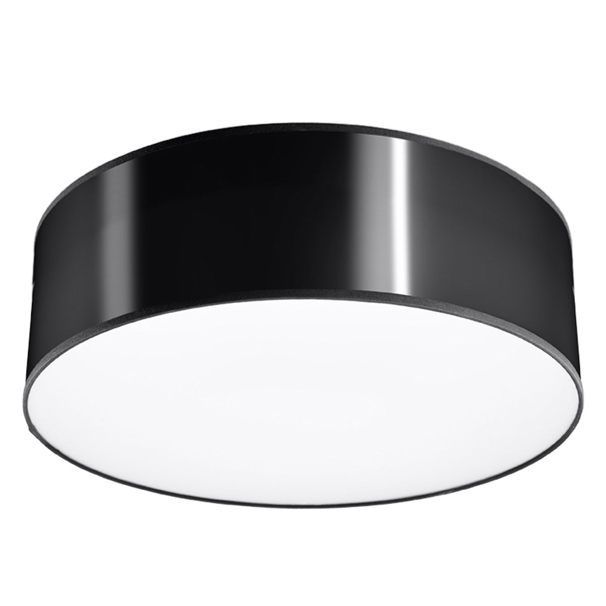 Plafondlamp rond zwart minimalistische woonkamer – Modèle Asterion