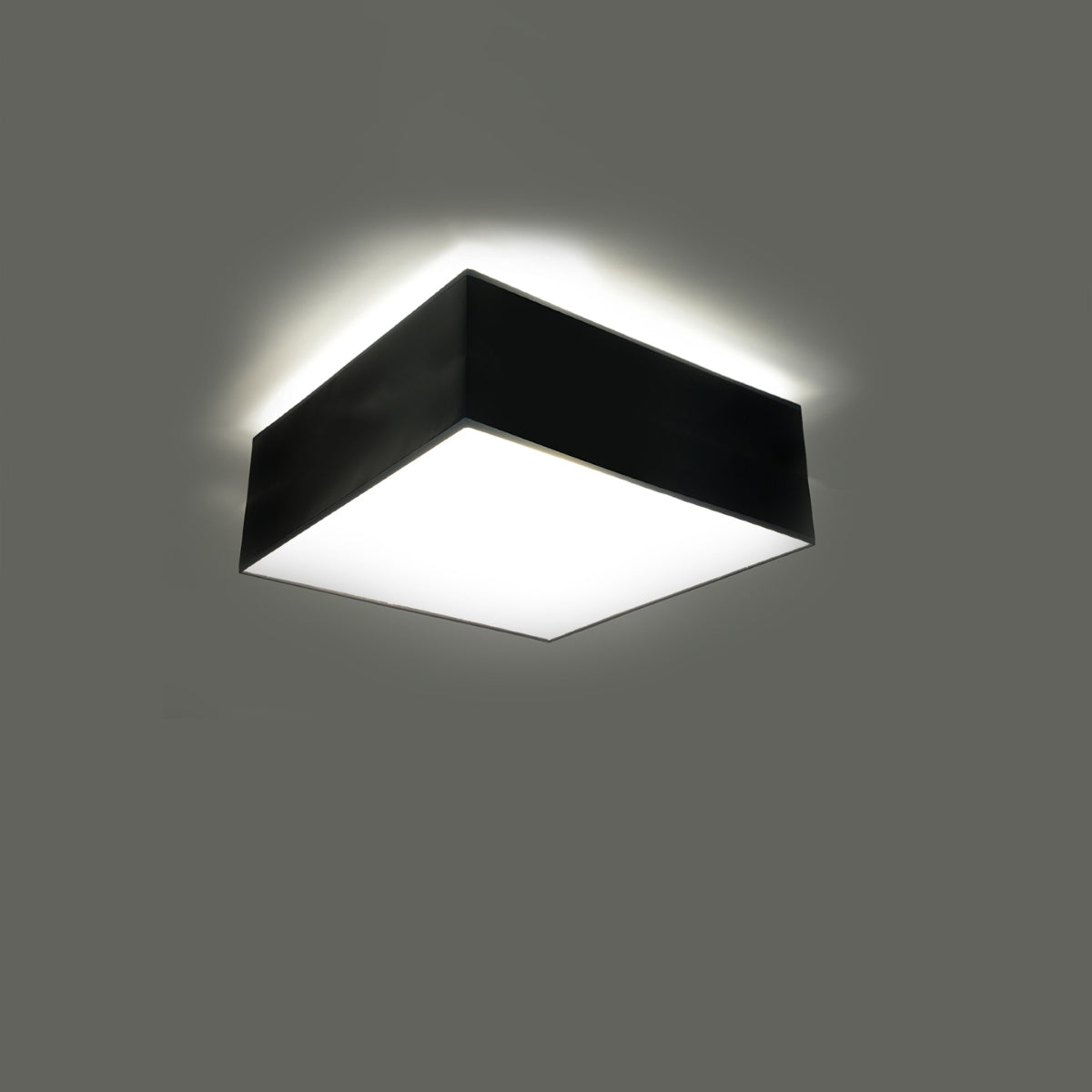 Square black minimalist ceiling light - Narythia Model