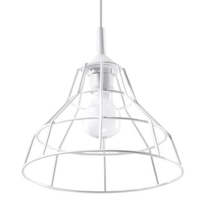Hanglamp kegel staal wit modern – Modèle Althenia