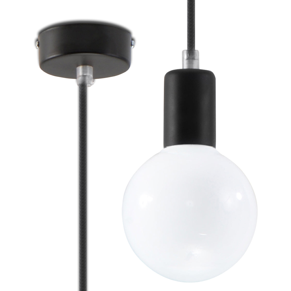 Hanglamp minimalistische zwart voor woonkamer – Modèle Edréon