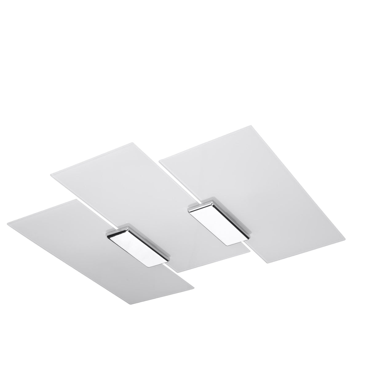 Plafondlamp glas wit chroom modern – Modèle Arvenzo