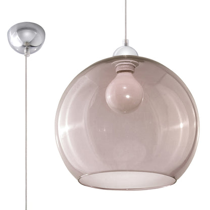 Hanglamp bol glas grafiet design – Arcanor