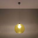 Minimalist ochre glass globe pendant light – Solenya