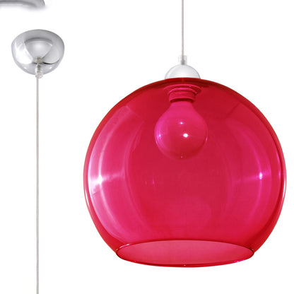Hanglamp bol glas rood minimalistische – modèle Arcania