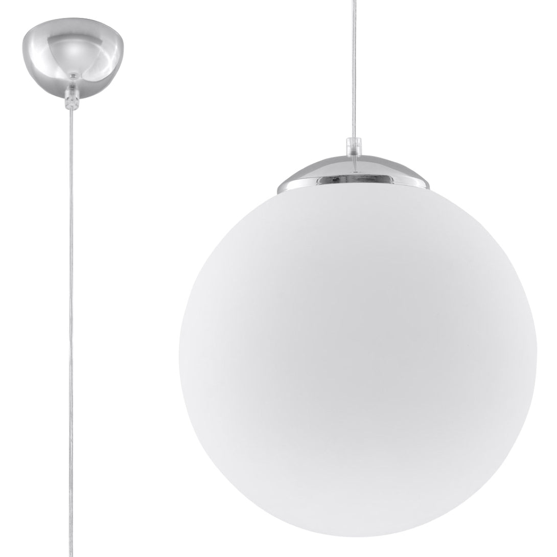 Suspension globe verre acier minimaliste – Modèle Arvénia