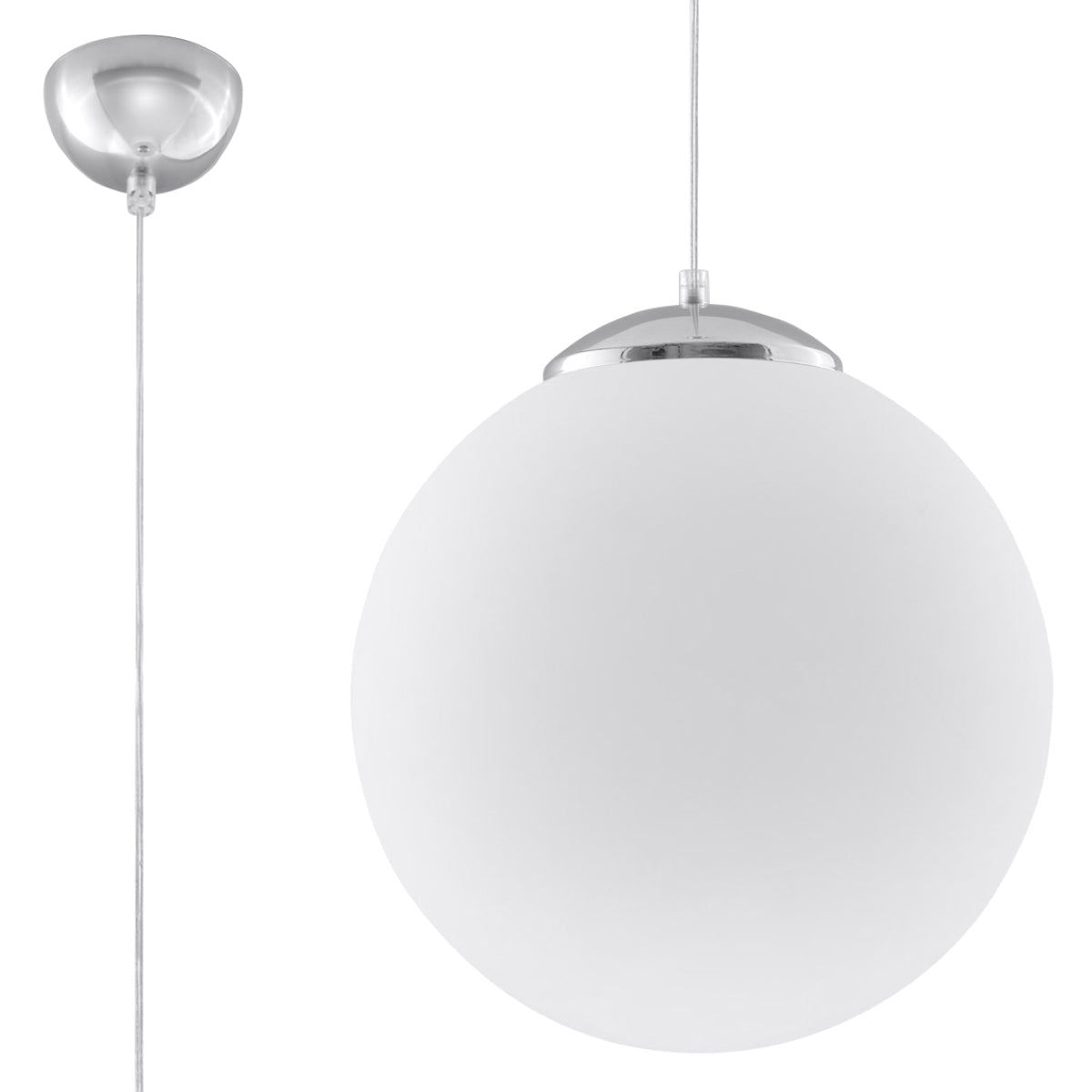 Hanglamp globe glas staal minimalistische – Modèle Arvénia