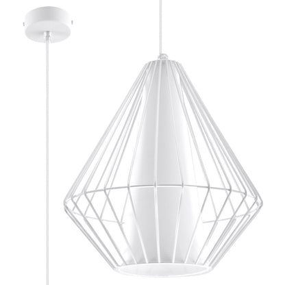 Hanglamp kegel wit design verstelbaar – Modèle Elyndra