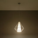 Suspension cône blanc design réglable – Modèle Elyndra