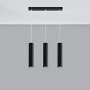Suspension cylindrique noire 3 lumières – modèle Arothis