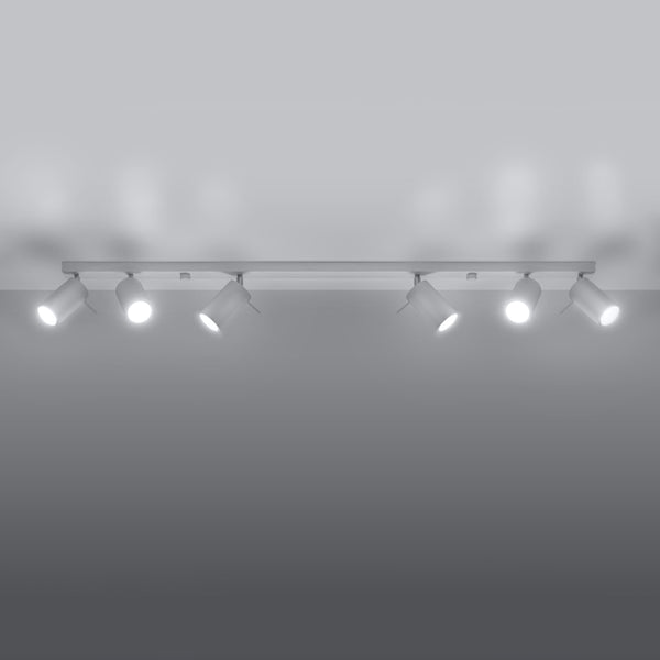 Ceiling light modern white 6 adjustable spots - Arvella model