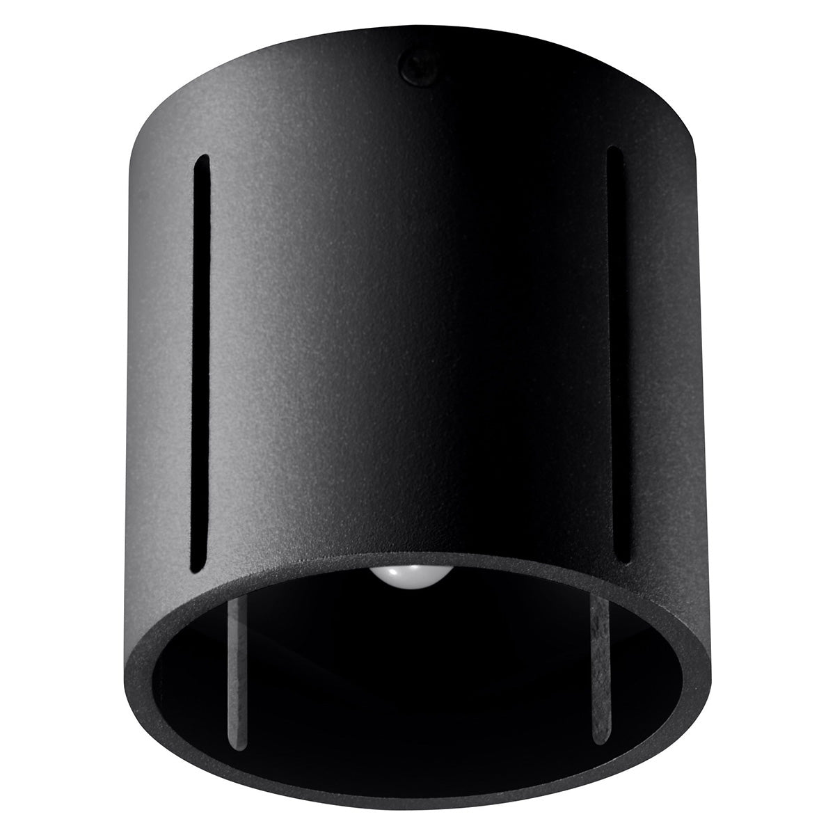 Plafonnier cylindrique noir moderne – modèle Naryon