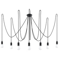 Lustre minimaliste noir 7 ampoules – modèle Arsidor