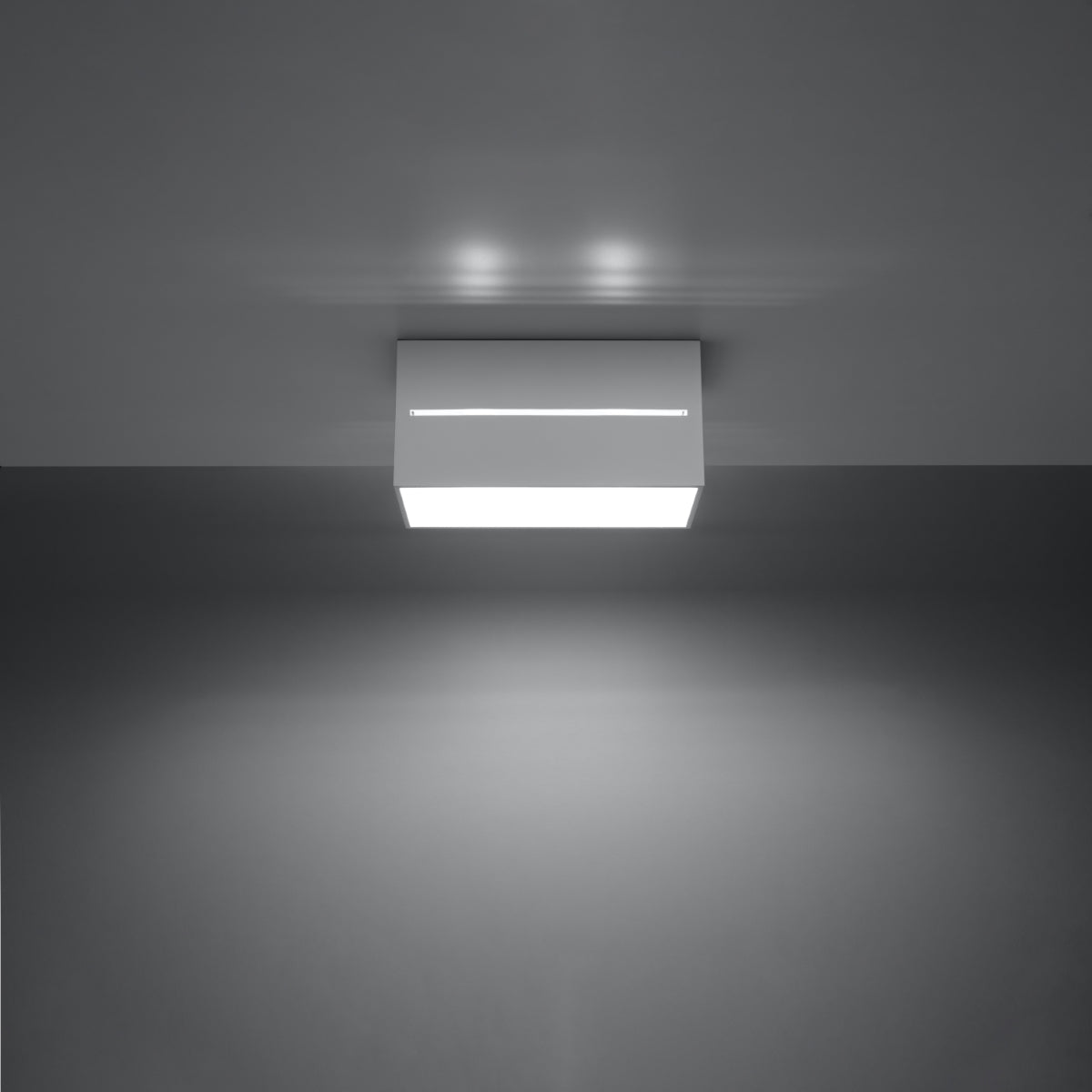 Modern white aluminum ceiling light corridor – Model Asterion