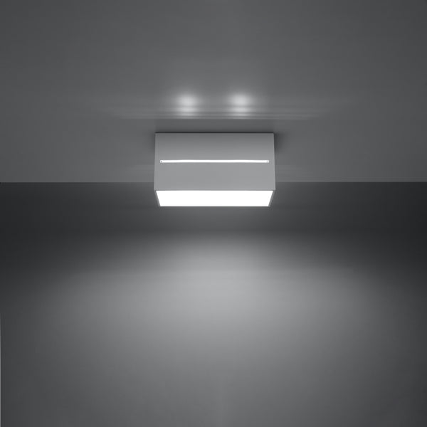 Modern white aluminum ceiling light corridor – Model Asterion