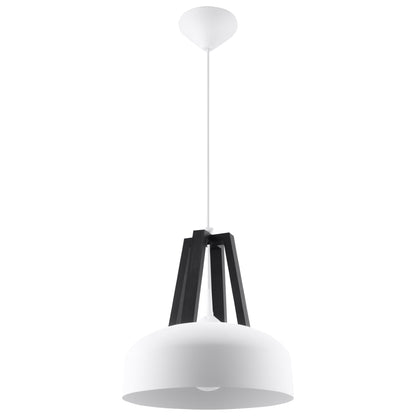 Hanglamp modern staal hout woonkamer – Modèle Arthenia