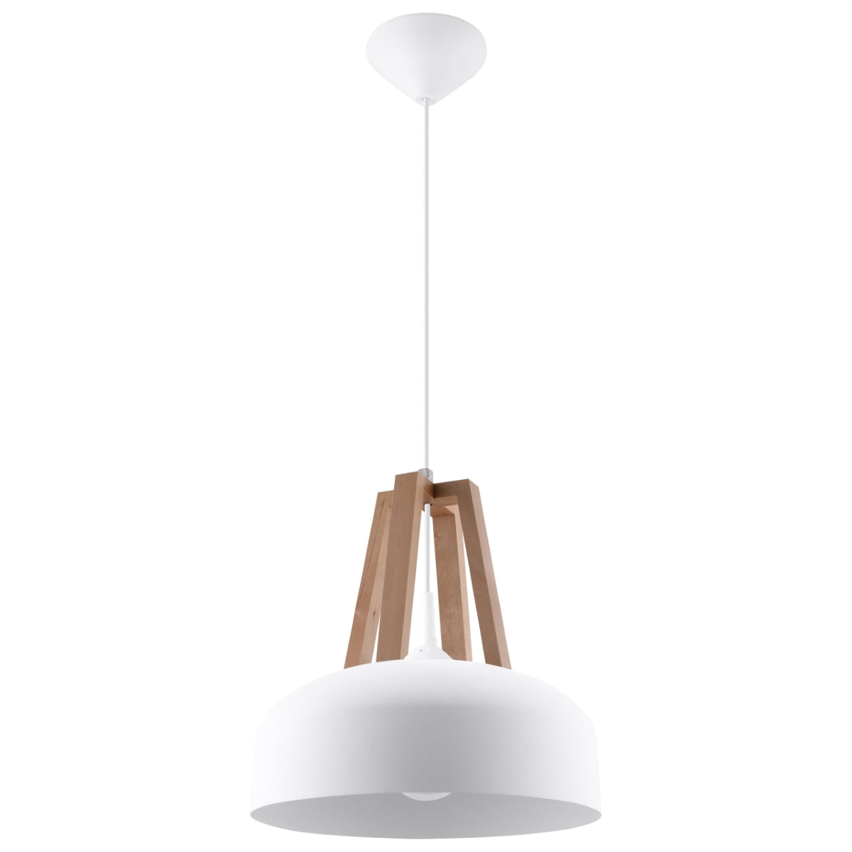 Suspension scandinave blanc bois naturel – modèle Norvaya