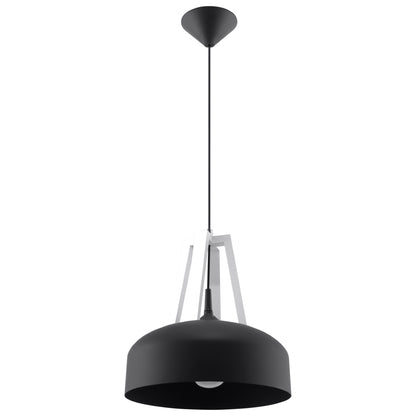 Hanglamp koepel zwart en hout eetkamer – Modèle Noreldis