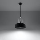 Suspension dôme noir et bois salle à manger – Modèle Noreldis