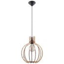 Suspension bois naturel scandinave salon – modèle Arvendia