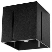 Plafonnier carré noir moderne perforé – Modèle Orphéa