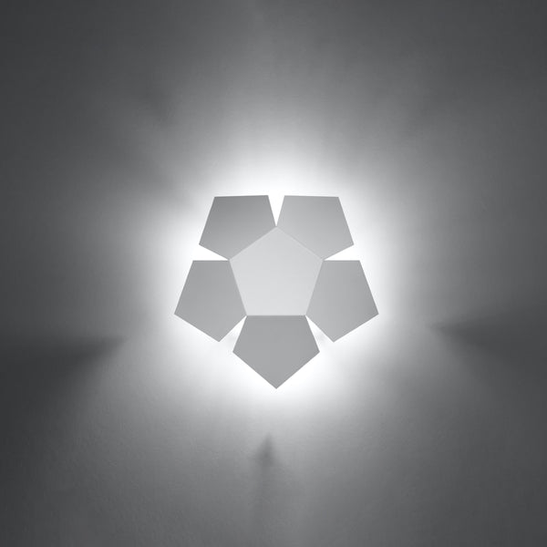 Moderne witte stalen wandlamp woonkamer – Model Elenora