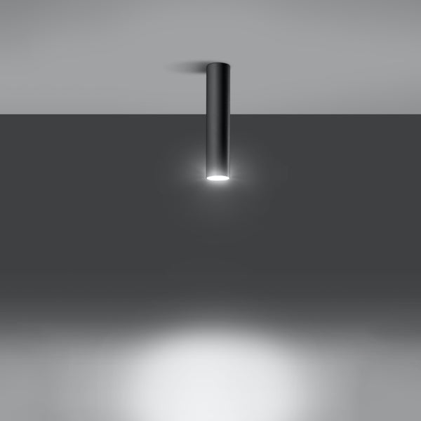Modern black cylinder ceiling light for interior – Eryndra model