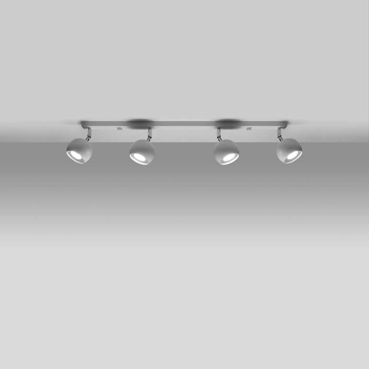 Moderner weißer Deckenstrahler mit schwenkbaren Spots – Orphélya