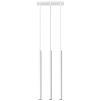 Suspension cylindrique métal blanc salon – modèle Asterion